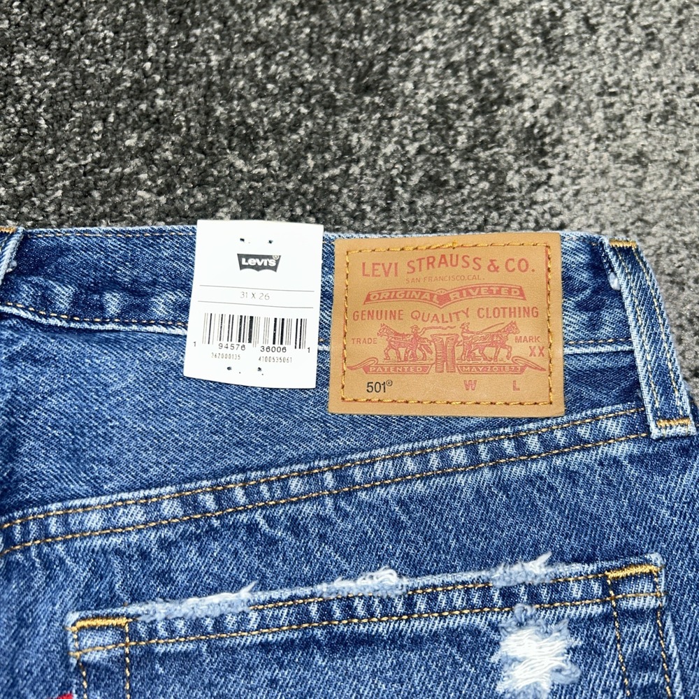Levi's Women's Premium 501 Jeans Original Cropped 31x26 Msrp 108.00 Levis Denim - Picture 12 of 14